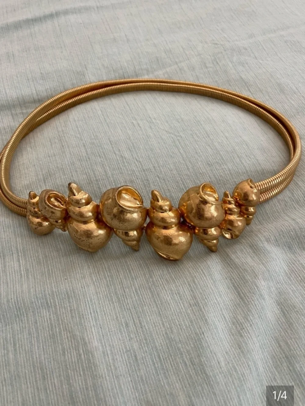 Zara Gold-Tone Shell Belt